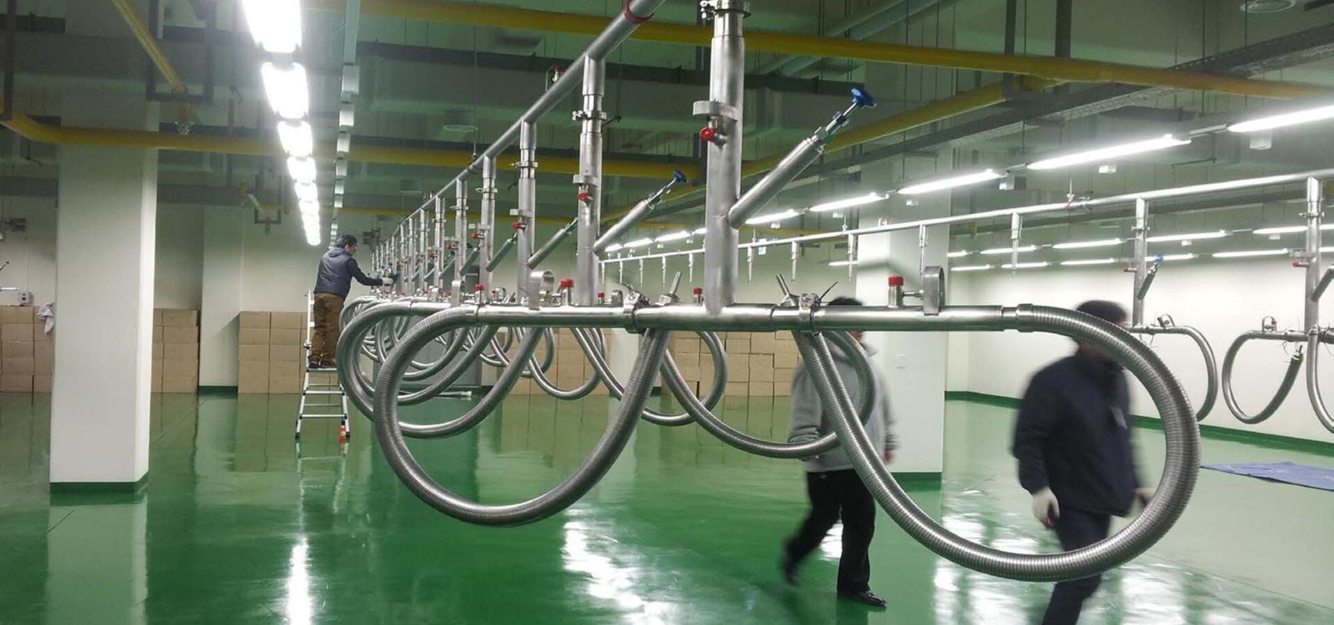 Vacuum insulated piping installation site